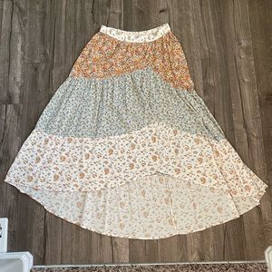 American Eagle Outfitters Boho High Lo floral skirt